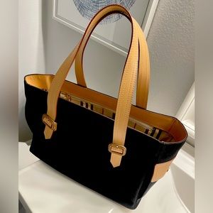 Burberry black canvas box tote 15” x 4” x 9”